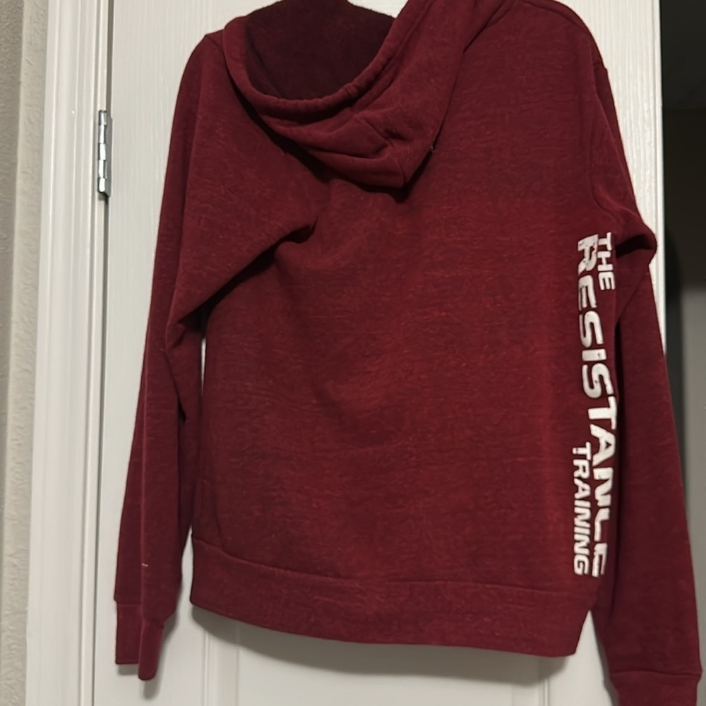 The Resistance Training Burgundy Zip-Up Hoodie size medium - Picture 5 of 7